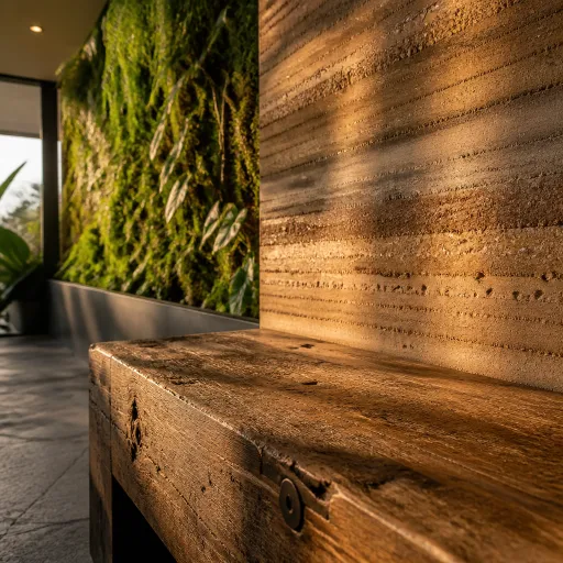 Rammed earth, reclaimed teak, and living walls: a material guide to eco-hotel interiors